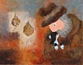 The old Man & The Cat - contemporary painting by Simon Taylor The old Man & The Cat - contemporary painting by Simon Taylor