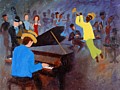 Jazz Club Trumpeter - contemporary painting by Simon Taylor Jazz Club Trumpeter - contemporary painting by Simon Taylor