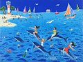 To Lighthouse Beach by Dolphin - contemporary painting by Simon Taylor To Lighthouse Beach by Dolphin - contemporary painting by Simon Taylor