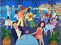 Beach Cafe - contemporary painting by Simon Taylor