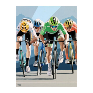 Sprint in Green Original Painting