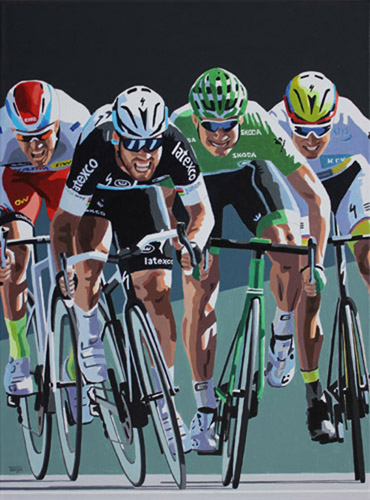 Cavendish makes it 26, painting by Simon Taylor