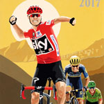 Cumbre del Sol, gouache on paper 36 x 48cm by Simon Taylor - Private Commission for Chris Froome