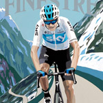 Colle Delle Finestre, gouache on paper 36 x 48cm by Simon Taylor